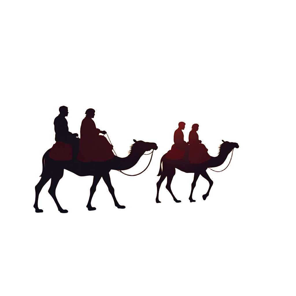 Desert Caravan Silhouette